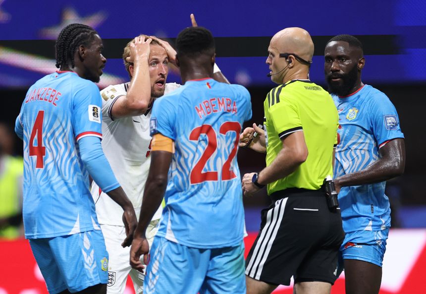 Kane was shocked not to have been given a penalty kick in the first half.